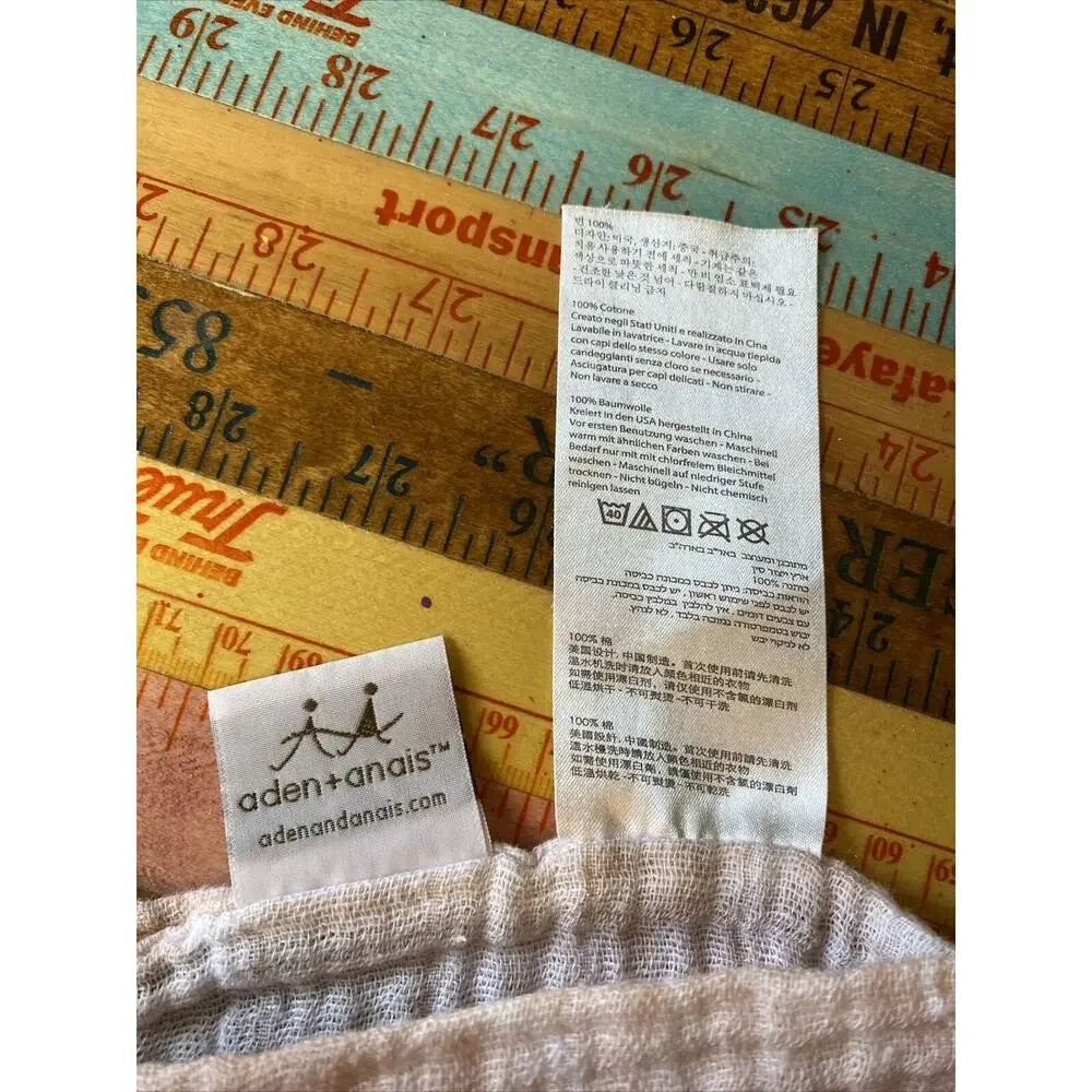 Lulujo Baby 100% Cotton Muslin Swaddle Blankets 40x 40 Aden + Anais Lot Of 2